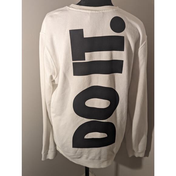 Nike Just Do It front back logo crewneck sweatshirt pullover SZ L - Picture 2 of 7